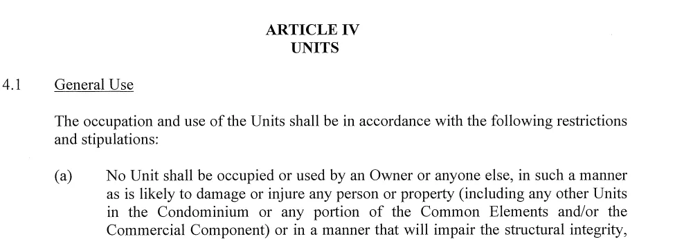 Declaration section on general use of units